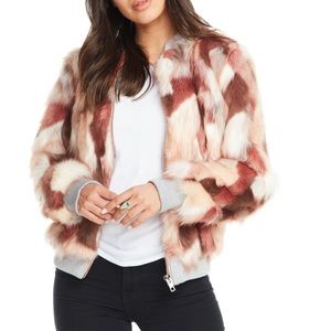 Chaser Faux Fur Bomber Jacket